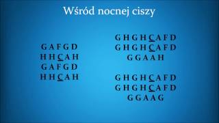 Nauka gry na flecie prostym  Wśród nocnej ciszy [upl. by Gleason]