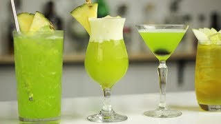 5 x MIDORI COCKTAILS  Green Melon Drinks [upl. by Nivej]