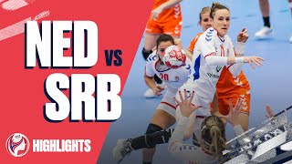 Highlights  Netherlands vs Serbia  Preliminary Round  Womens EHF EURO 2020 [upl. by Lezlie]