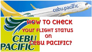 HOW TO CHECK YOUR FLIGHT STATUS ON CEBU PACIFIC [upl. by Ellenod635]