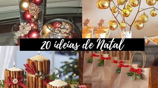 20 IDEIAS DE DECORAÇÃO DE NATAL SIMPLES E BARATA [upl. by Nnylak]