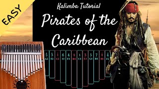 Pirates of The Caribbean  Kalimba Tutorial Easy [upl. by Narut889]