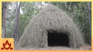 Primitive Technology Grass hut [upl. by Crifasi]