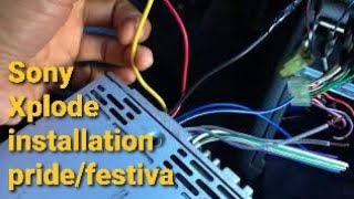 Sony xplode installation instruction Kia prideFord festiva [upl. by Ninazan]