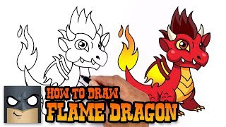 How to Draw Flame Dragon  Dragon City [upl. by Rafat]