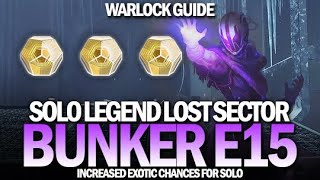 Solo Legend Lost Sector Bunker E15 Warlock Guide Destiny 2 Beyond Light [upl. by Aliekahs]