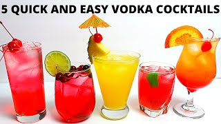 5 Easy Vodka Cocktails [upl. by Lynnelle]