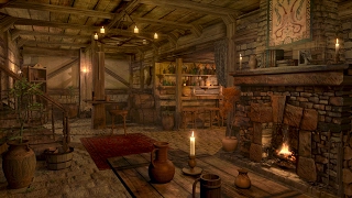 Fireplace Sounds  Medieval Tavern  Inn Ambience  1 hour [upl. by Keg]