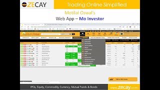 Motilal Oswal  Mo Investors Web Application  Explained in Telugu [upl. by Notfilc992]