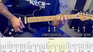 CREEDENCE  Fortunate Son GUITAR COVER  TAB [upl. by Calan]