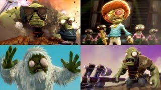 Plants vs Zombies Garden Warfare  All Final Bosses [upl. by Rehpotsihrc709]