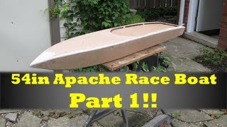 54in Rc Apache Race Boat Build Part 1 [upl. by Immat]