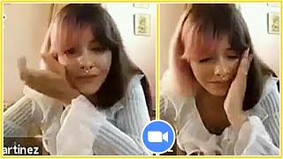 Melanie Martinez Cries In Interview 2020 Via Zoom [upl. by Nwahsid]