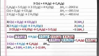 CHEM 101  Using Hesss Law to Calculate Enthalpy Change [upl. by Akselav698]