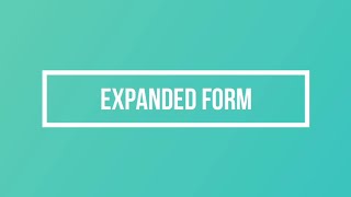 EXPANDED FORM MATHGRADE 1 [upl. by Boardman]