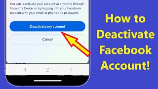 How To Deactivate Facebook Account 2023  Howtosolveit [upl. by Bocyaj]