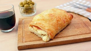 Ham amp Cheese Croissants  Easy Ham amp Cheese Puff Pastry Croissant Recipe [upl. by Artek6]