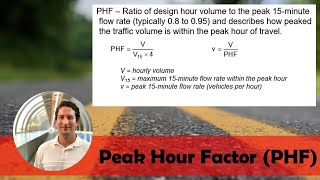 Peak Hour Factor PHF  NCEES Civil Engineering PE Exam Section 5133 [upl. by Atisusej]