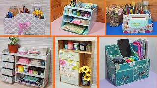 6 SIMPLE DIY ORGANIZERS FOR STORAGE FROM CARDBOARD BOXES HANDMADE CRAFT FROM CARDBOARD BOXES [upl. by Augustus822]