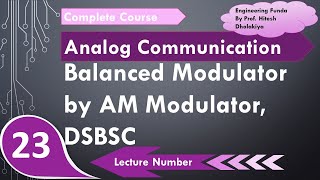 Balanced Modulator using AM Modulator for DSBSC Generation Basics Working Circuit amp Waveform [upl. by Bohi]