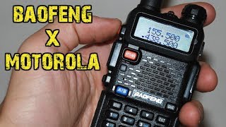 Baofeng conversando com Motorola Talkabout  Tutorial completo [upl. by Oswell]