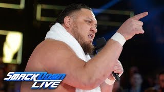 Samoa Joe ruins Jeff Hardys 20th anniversary celebration SmackDown LIVE Nov 27 2018 [upl. by Geldens]