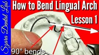 Wire Bending Lesson Lingual Arch 1 [upl. by Perdita]