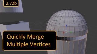 Blender Tutorial  Quickly Merge Multiple Vertices 272b [upl. by Adnirol]