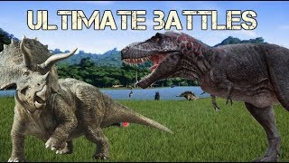 Ultimate Battles Trex vs Triceratops [upl. by Nawyt43]