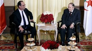 ALGÉRIE  François Hollande salue quotla grande maîtrise intellectuellequot dAbdelaziz Bouteflika [upl. by Minerva593]