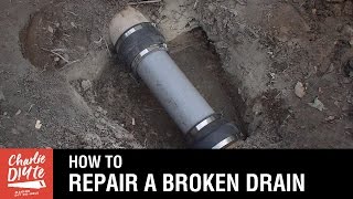 How to Repair a Broken Clay Drainage Pipe [upl. by Rehtaef513]