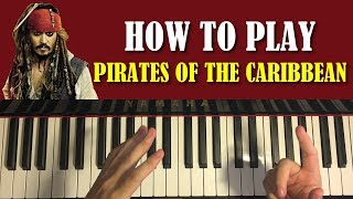 HOW TO PLAY  Pirates Of The Caribbean Theme Piano Tutorial Lesson [upl. by Dimond605]