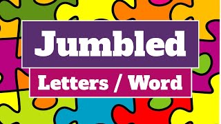 Jumbled Letter  Word  Rules for making meaningful word [upl. by Bergerac865]