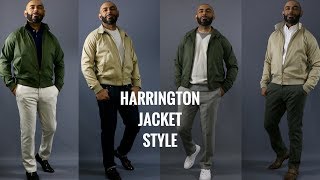 How To Wear A Harrington JacketHow Men Should Style A Harrington Jacket [upl. by Ayotnahs]