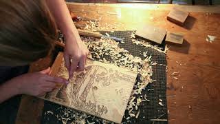 Japanese Woodblock Printmaking [upl. by Winterbottom]