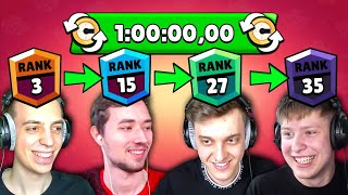 das YOUTUBER PUSH BATTLE 1 STUNDE 0🏆 auf 1750🏆 [upl. by Laertnom60]