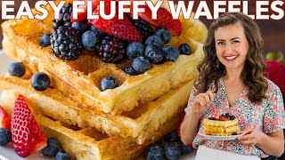 Easy Waffle Recipe  How to Make Homemade Waffles [upl. by Gingras]