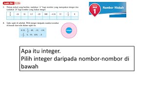 Matematik Tingkatan 1 Bab 1 Nombor Nisbah Latih diri 11b Apa itu integer Pilih integer [upl. by Annaegroeg601]