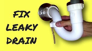 Repair Leaky Sink Drain Pipe [upl. by Nahtanha]