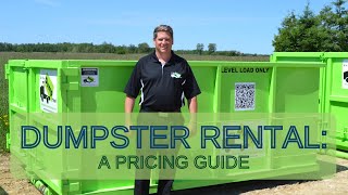 Dumpster Rental A Pricing Guide [upl. by Decrem]