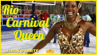 Rio Carnival Queen Lilian Duarte Samba dance at Sambadrome [upl. by Meibers]