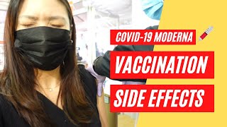 Review COVID19 Moderna Vaccine Side Effects After First Dose vs Second Dose May 2021 [upl. by Arytahs]