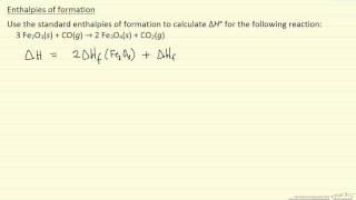 Enthalpies of Formation Example [upl. by Ahsekram]