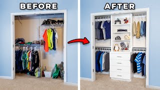 DIY Closet Organization with Shelving and Drawers [upl. by Shipley]