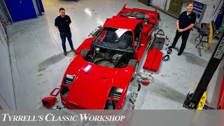 Ferrari F40 Restoration Part 3  MythBusting Carbon Fibre  Tyrrells Classic Workshop [upl. by Onateyac]