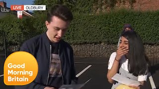 Students Open Their GCSE Results Live on GMB  Good Morning Britain [upl. by Eidissac768]