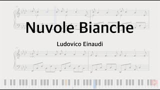 Nuvole Bianche Piano Tutorial  Einaudi FREE PDF [upl. by Esiuol]