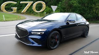 Review 2022 Genesis G70 33T Sport  Unbeatable Sport Sedan Value [upl. by Lleynad275]