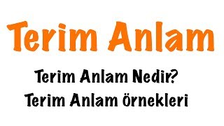 Terim Anlam Nedir Terim Anlam Konu Anlatımı [upl. by Byrd]