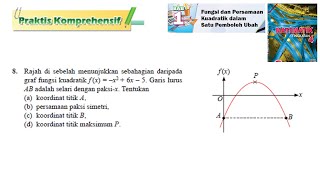 KSSM Matematik Tingkatan 4 Bab 1 praktis komprehensif no8 Fungsi dan persamaan kuadratik [upl. by Fidel92]